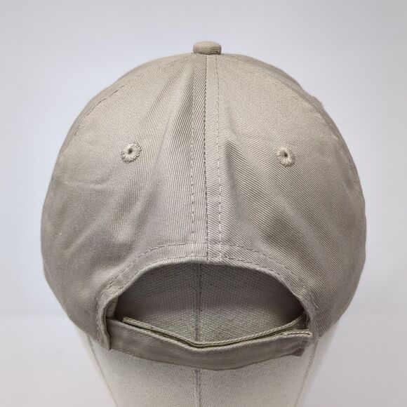 Happy Husky Strapback Hat Tan One Size Embroidered Port & Company - Picture 5 of 9